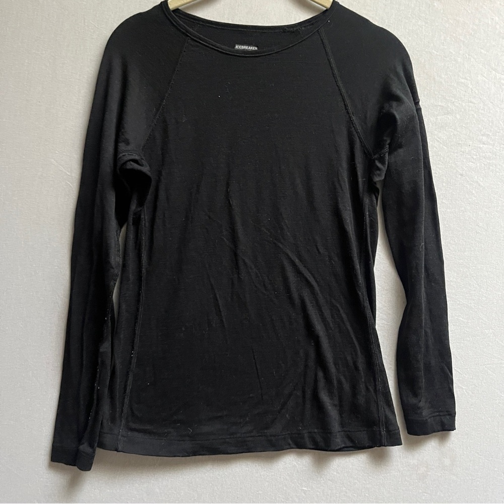 Icebreaker Merino 200 Base Layer Top Black Youth 12